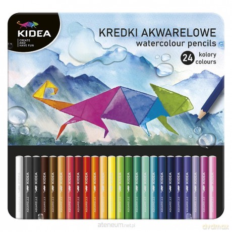 Kredki akwarelowe w pudełku 24 kolory