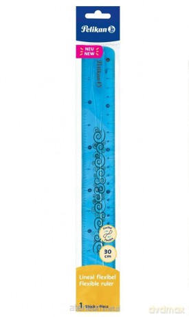Linijka 30 cm elastyczna niebieska