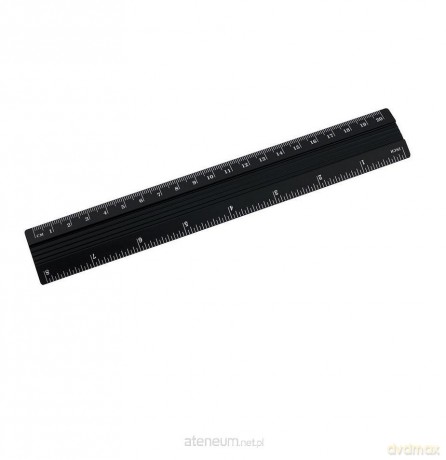 Linijka aluminiowa czarna 20 cm