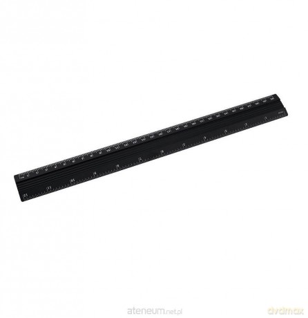 Linijka aluminiowa czarna 30 cm