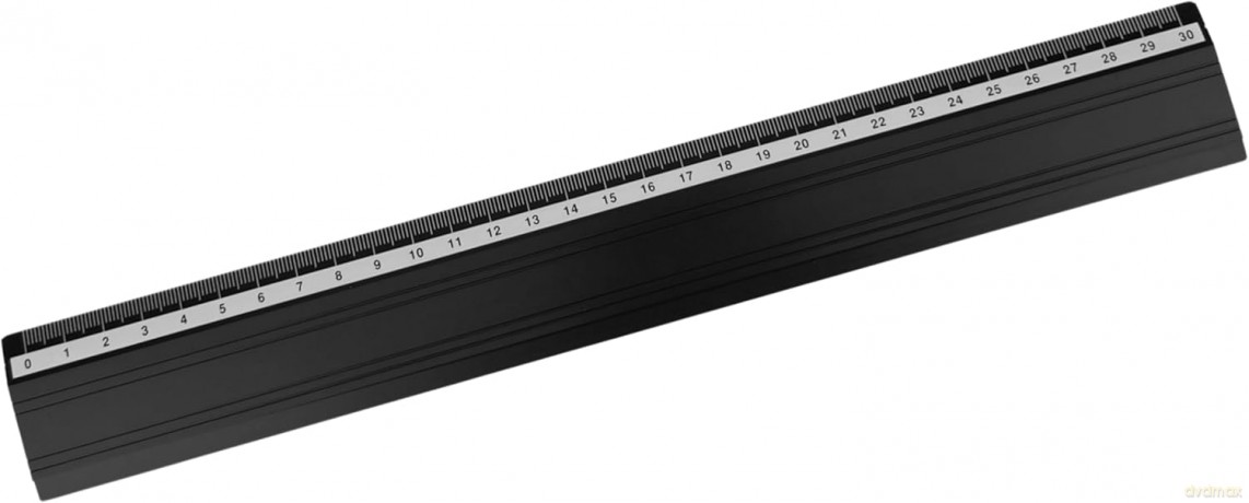 Linijka aluminiowa czarna 30 cm