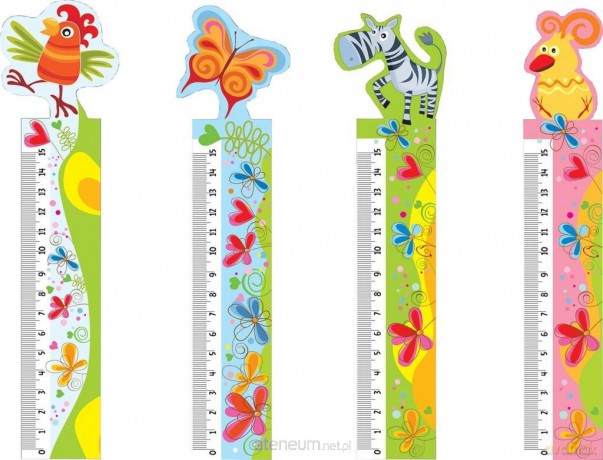 Linijka z tabliczką mnożenia 3D Giraffe 15 cm mix