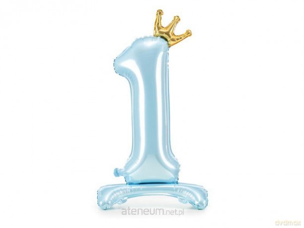 Stojący balon foliowy 1 84 cm błękitny