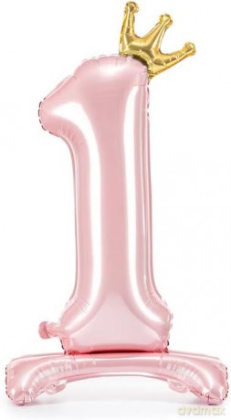 Stojący balon foliowy 1 84 cm jasny różowy