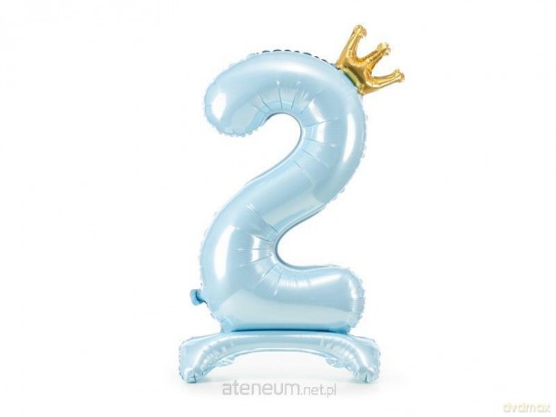 Stojący balon foliowy 2 84 cm błękitny