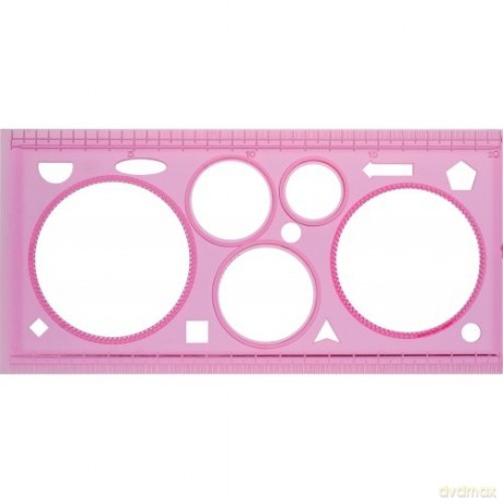 Szablon kreślarski z kołami 20 cm 84823