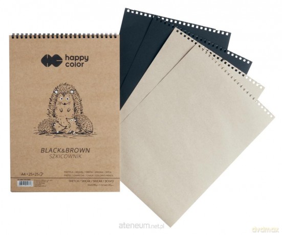 Szkicownik na spirali A4/50K Black&Brown