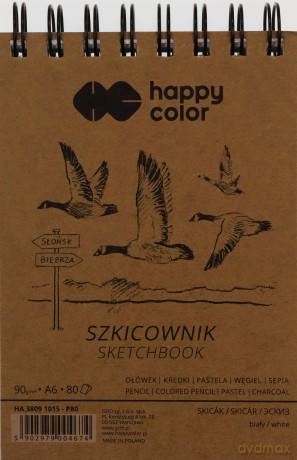 Szkicownik na spirali A6/80K Ptaki