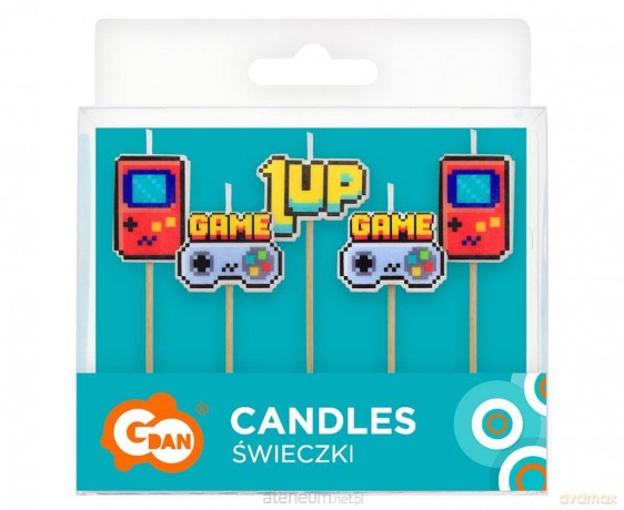 Świeczki pikery Game On 5 szt