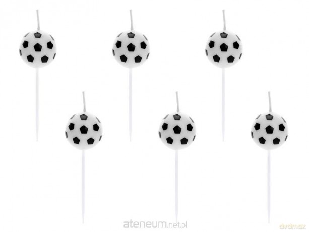 Świeczki urodzinowe Piłki 2,5 cm 6 szt