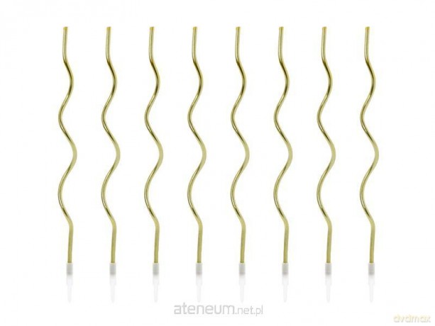 Świeczki urodzinowe zakręcone złote 14 cm 8 szt
