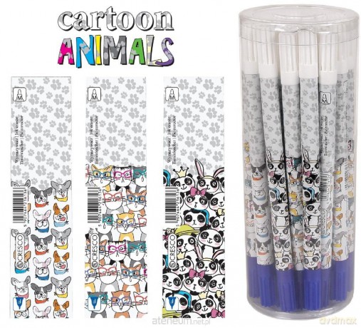 Wymazywacz atramentu GoPen Cartoon Animals (30 szt)