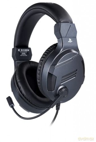 Bigben Cuffie Gaming V3 PS5 Ufficiale Sony PlayStation, Grigio Titanio