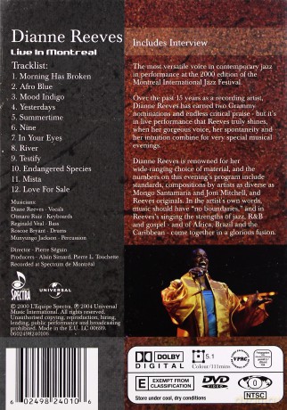 Dianne Reeves: Live In Montreal [DVD]