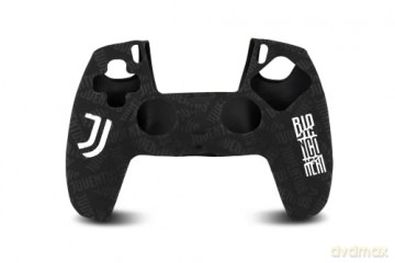 Juventus Kit Silicone Skin Black + Dual Color Thumb Grip Ps5 - cover in silicone PS5, controller skin, custodia protettiva, thumb grips per PS5, gommini per levette