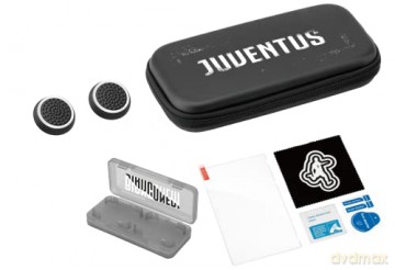 Juventus Nintendo Switch Starter Kit - Custodia Nintendo Switch, OLED, Custodia protettiva da viaggio, rigida, vetrino protettivo, thumb grips, custodia cartucce gioco