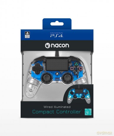 Nacon Compact Controller Ufficiale Sony PlayStation, Crystal Blue