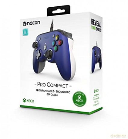 NACON Pro Compact Controller Xbox Serie X Wired -licenza ufficiale Microsoft, programmabile, ergonomico, 3D sound