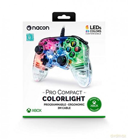 NACON Pro Compact Controller Xbox Serie X Wired -licenza ufficiale Microsoft, programmabile, ergonomico, 3D sound
