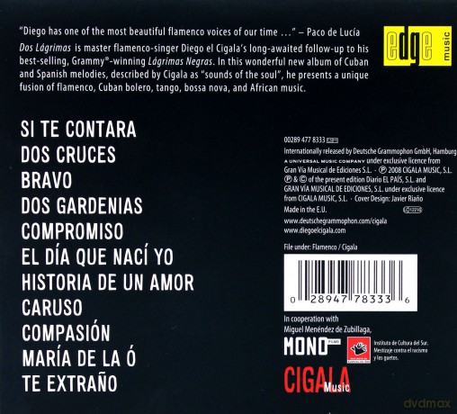 Diego El Cigala: Dos Lagrimas (digipack) [CD]