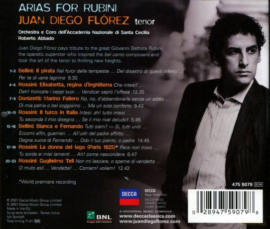 Diego Juan Florez: Arias For Rubini [CD]