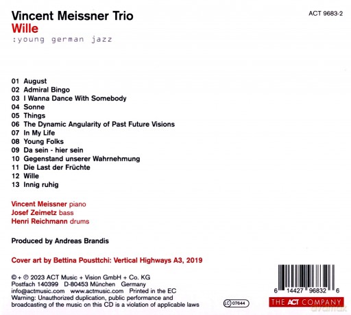 Vincent Meissner Trio: Wille [CD]