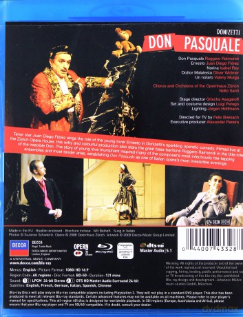 Diego Juan Florez: Donizetti:Don Pasquale Blu-Ray [Blu-Ray]