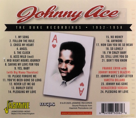 Johnny Ace: The Complete Duke Recordings And More! 1952-1958 [CD]