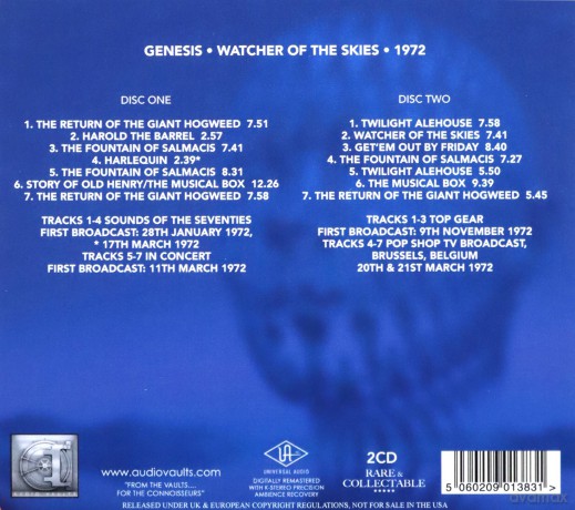 Genesis: Watcher Of The Skies 1972 [2CD]