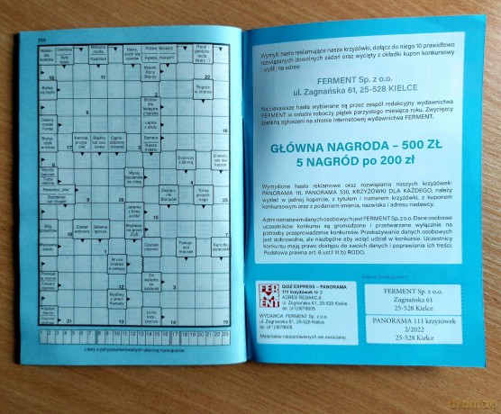 Quiz express panorama 111 krzyżówek [GRA]