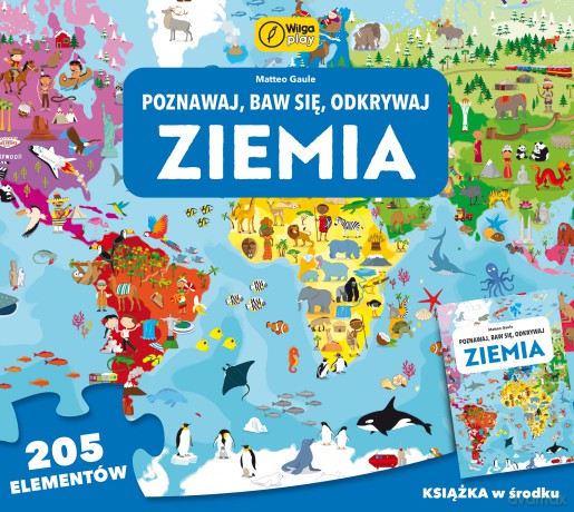 Poznawaj, baw się, odkrywaj. Ziemia. Puzzle 205 el. [PUZZLE]+[KSIĄŻKA]