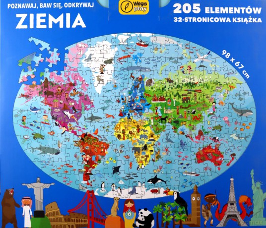 Poznawaj, baw się, odkrywaj. Ziemia. Puzzle 205 el. [PUZZLE]+[KSIĄŻKA]