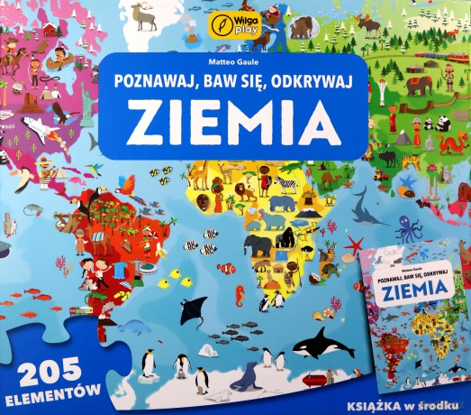Poznawaj, baw się, odkrywaj. Ziemia. Puzzle 205 el. [PUZZLE]+[KSIĄŻKA]
