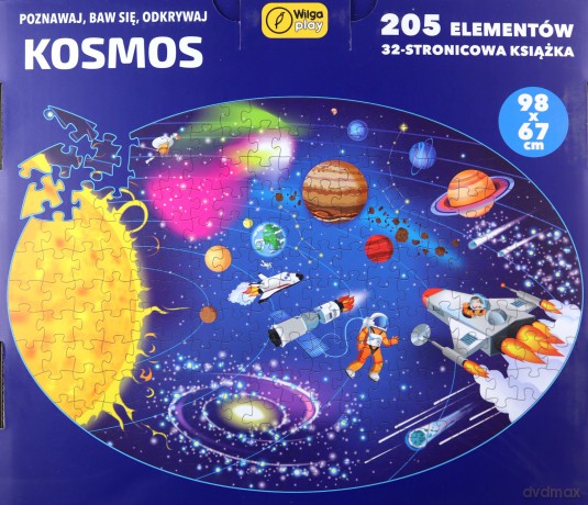 Poznawaj, baw się, odkrywaj. Kosmos. Puzzle 205 el. [PUZZLE]+[KSIĄŻKA]