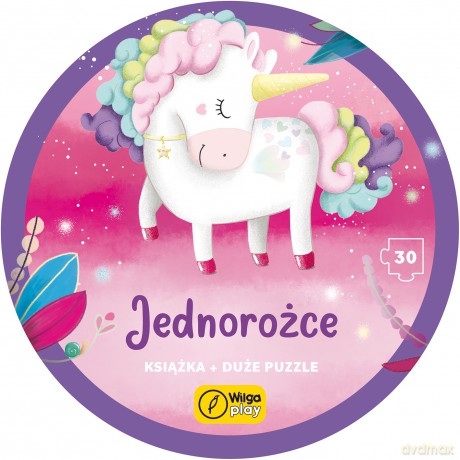 Na okrągło. Jednorożce. Duże [PUZZLE]+[KSIĄŻKA]