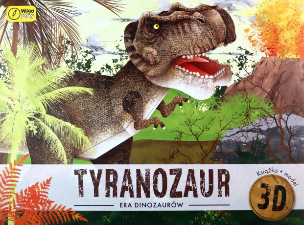 Tyranozaur. Puzzle 3D + książka