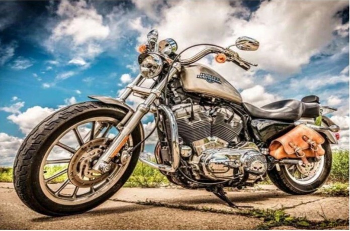 Diamentowa mozaika - Motor Harley