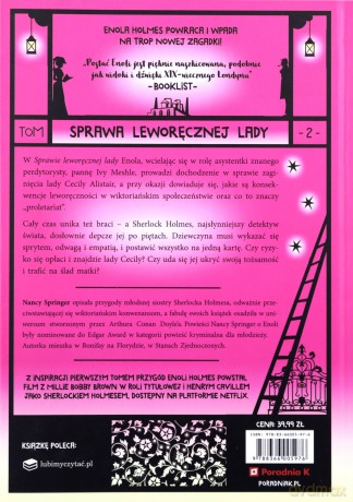 Enola Holmes (Tom 2) Sprawa leworęcznej lady - Nancy Springer [KSIĄŻKA]