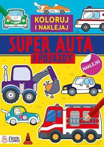 Super auta i pojazdy Kolorowanki z naklejkami [KSIĄŻKA]