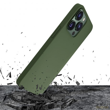 Apple iPhone 13 Pro - 3mk Hardy Silicone MagCase Alphine Green