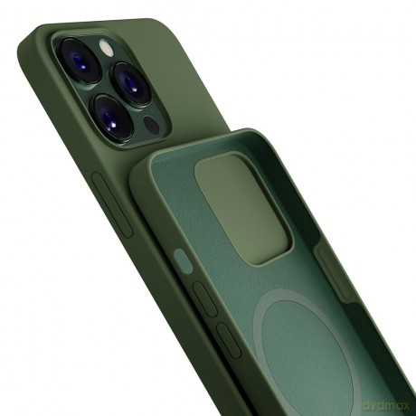 Apple iPhone 13 Pro - 3mk Hardy Silicone MagCase Alphine Green