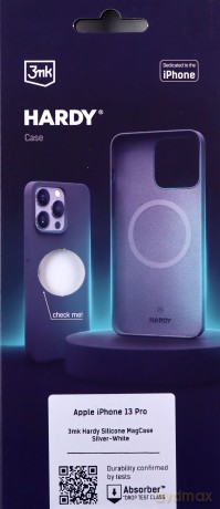 Apple iPhone 13 Pro - 3mk Hardy Silicone MagCase Silver-White