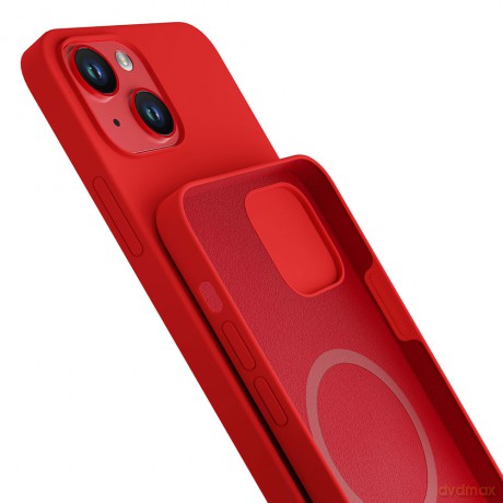 Apple iPhone 14 - 3mk Hardy Silicone MagCase Red