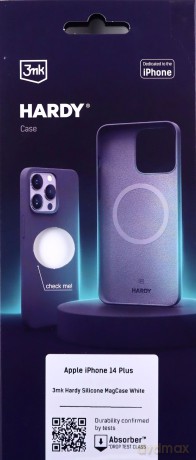 Apple iPhone 14 Plus - 3mk Hardy Silicone MagCase White