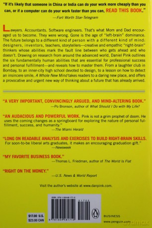 A Whole New Mind: Why Right-Brainers Will Rule the Future - Daniel H. Pink [KSIĄŻKA]