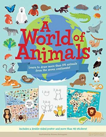 A World of Animals: Learn to draw more than 175 animals from the seven continents! - Rimma Zainagova [KSIĄŻKA]