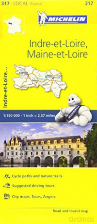 Indre-et-Loire, Maine-et-Loire - Michelin Local Map 317: Map [KSIĄŻKA]