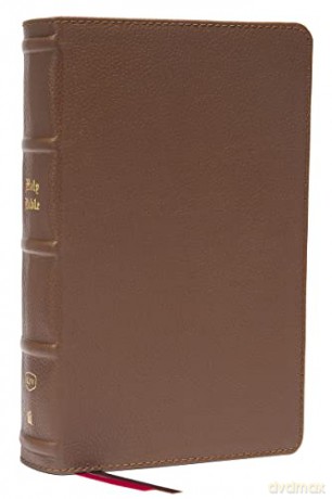 KJV, End-of-Verse Reference Bible, Personal Size Large Print, Genuine Leather, Brown, Red Letter, Comfort Print: Holy Bible, King James Version - Bible [KSIĄŻKA]