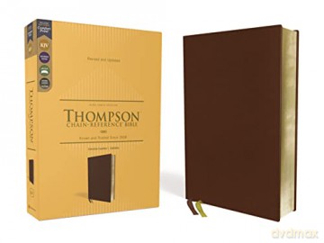 KJV, Thompson Chain-Reference Bible, Genuine Leather, Calfskin, Brown, Art Gilded Edges, Red Letter, Comfort Print: King James Version, Brown, Genuine Leather, Calfskin, Art Gilded Edges, Red Letter - Dr. Frank Charles Thompson [KSIĄŻKA]