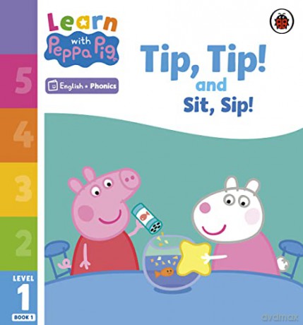 Learn with Peppa Phonics Level 1 Book 1 - Tip Tip and Sit Sip - Peppa Pig [KSIĄŻKA]